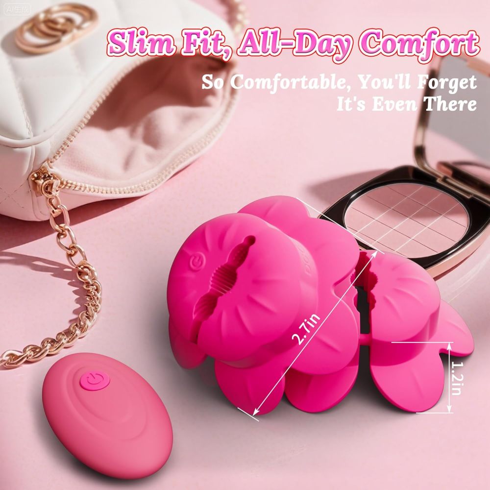 Nipple Toys Vibrator for Women, Vibrating Nipple Clamps Adult Toys with 10 Vibration Modes, Remote Controlled Nipple Toy Women Sex Toys, Adjustable & Wearable Nipple Vibrator for Women's Orgasm