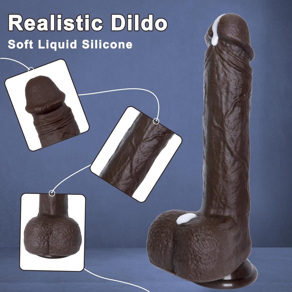 8.9“ Thrusting Dildo Vibrator Sex Toys - Remote Control Realistic Dildos with 9 Vibrating & 3 Thrusting Modes G Spot Dildo with Strong Suction Cup Adult Toys for Stimulation for Women Couples