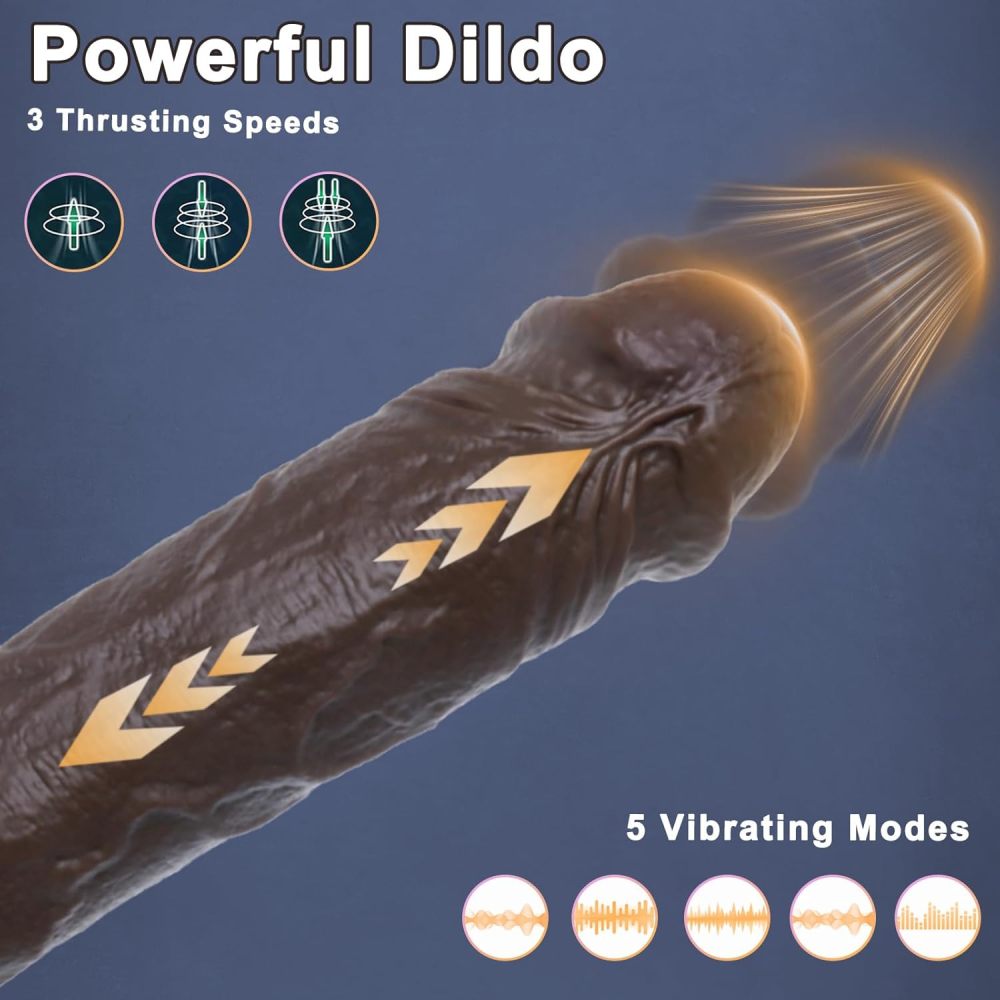8.9“ Thrusting Dildo Vibrator Sex Toys - Remote Control Realistic Dildos with 9 Vibrating & 3 Thrusting Modes G Spot Dildo with Strong Suction Cup Adult Toys for Stimulation for Women Couples