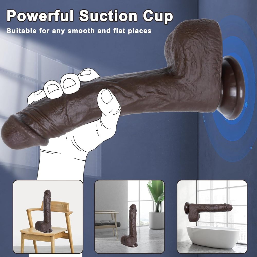 8.9“ Thrusting Dildo Vibrator Sex Toys - Remote Control Realistic Dildos with 9 Vibrating & 3 Thrusting Modes G Spot Dildo with Strong Suction Cup Adult Toys for Stimulation for Women Couples