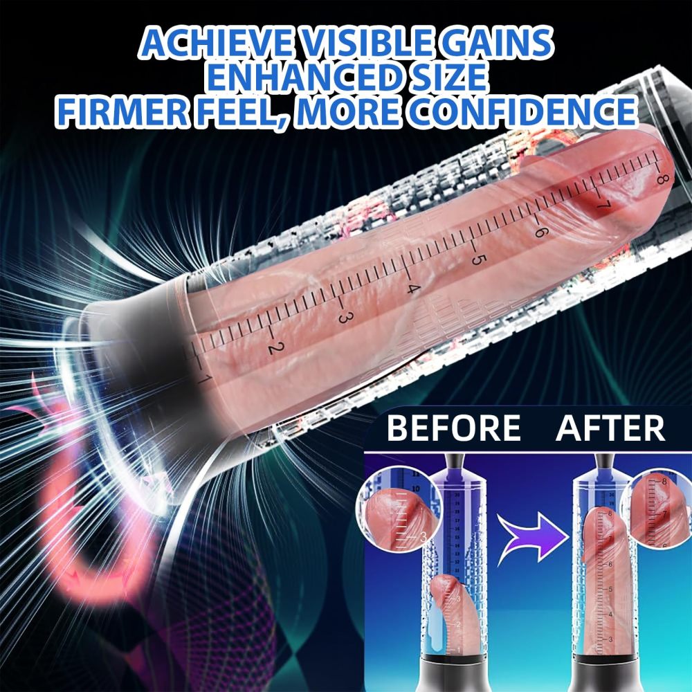 Penis Vacuum Pump, Manual Penis Enlarger Enlargement Extend Pump Air Pressure Device, Adult Male Sex Toys for Men Stronger Bigger Erections