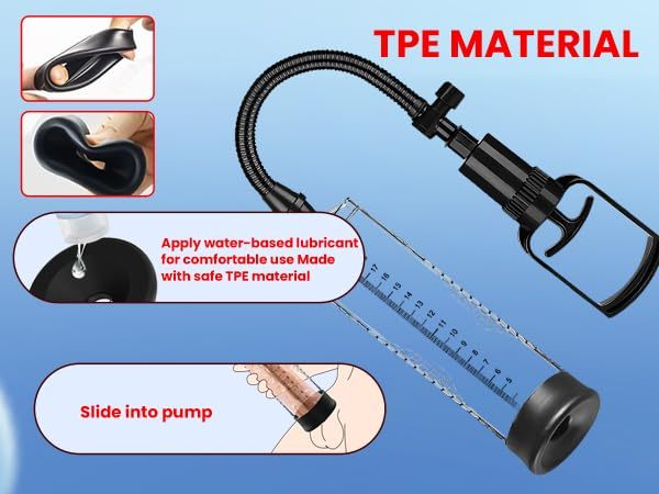 Penis Vacuum Pump, Manual Penis Enlarger Enlargement Extend Pump Air Pressure Device, Adult Male Sex Toys for Men Stronger Bigger Erections