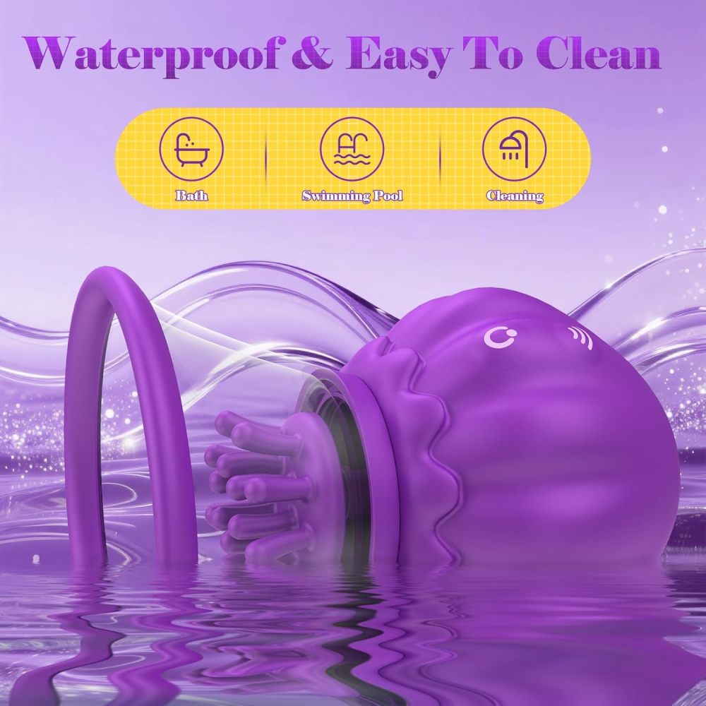 Nipple Toy Sex Toy Vibrator Suction Cup - Jellyfish Nipple Suction Cup with 10 Rotations and Powerful Sucking Function, Detachable Nipple Vibrator Adult Toy Clitoris Nipple Anal Stimulator