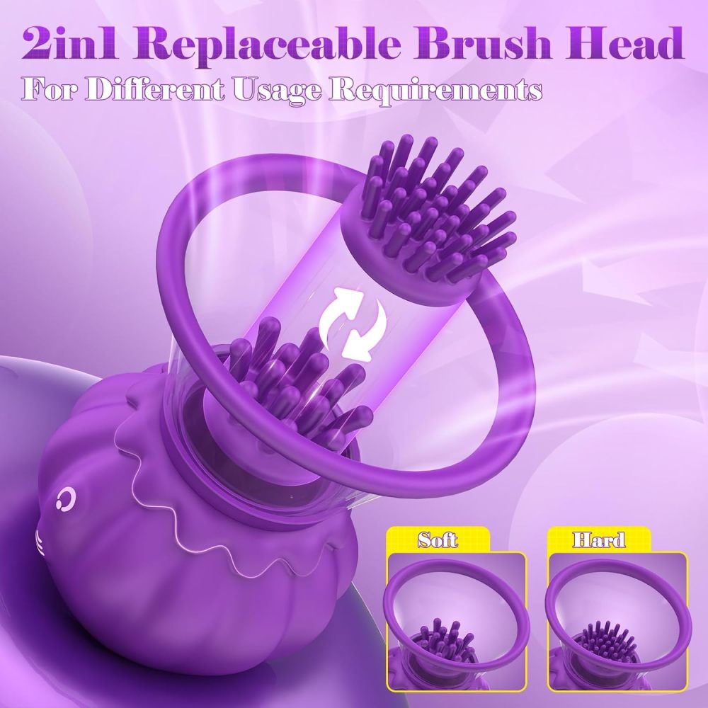 Nipple Toy Sex Toy Vibrator Suction Cup - Jellyfish Nipple Suction Cup with 10 Rotations and Powerful Sucking Function, Detachable Nipple Vibrator Adult Toy Clitoris Nipple Anal Stimulator