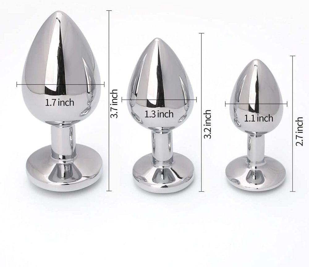 3 Pcs Luxury Jewelry Design Fetish Anal Butt Plug
