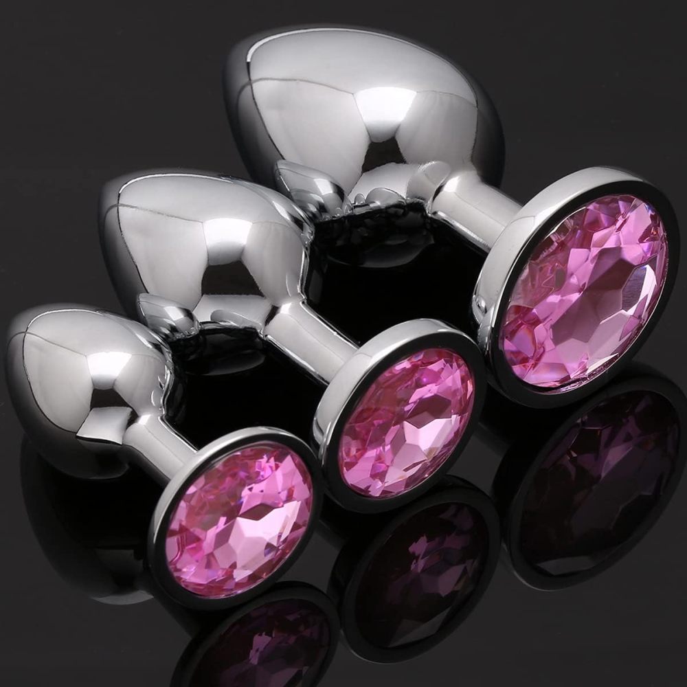3 Pcs Luxury Jewelry Design Fetish Anal Butt Plug