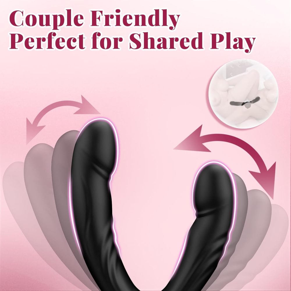 Double-Ended Suction Vibrator | Strong Vibration & Adjustable Position Pleasure Toy