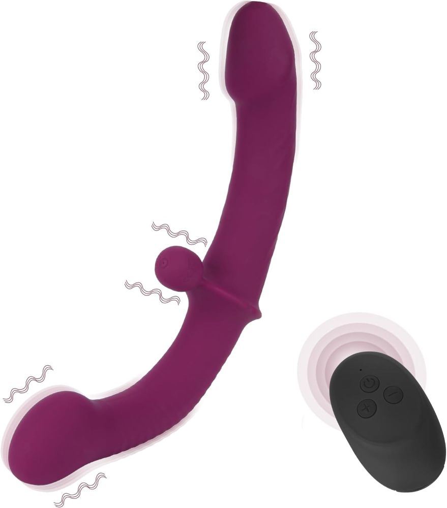 Wireless Dual-Motor Vibrating Double-Ended Dildo | Remote Control Wearable Sex Toy