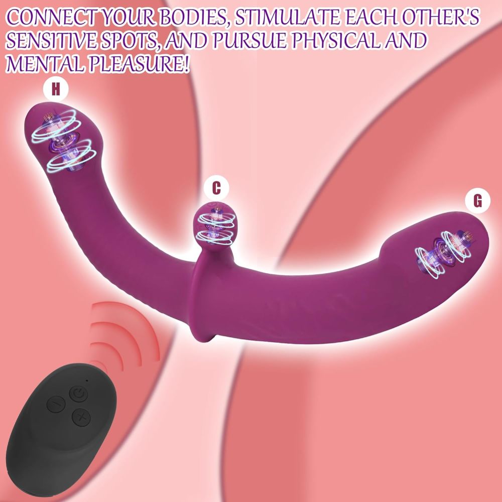 Wireless Dual-Motor Vibrating Double-Ended Dildo | Remote Control Wearable Sex Toy