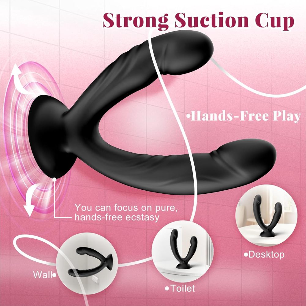 Double-Ended Suction Vibrator | Strong Vibration & Adjustable Position Pleasure Toy