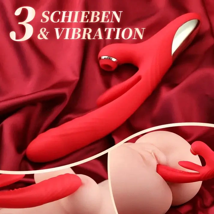 G-Punkt-Vibrator | 3 Schubmodi, 7 Saugstufen, 10 Klopfmuster mit Vibration