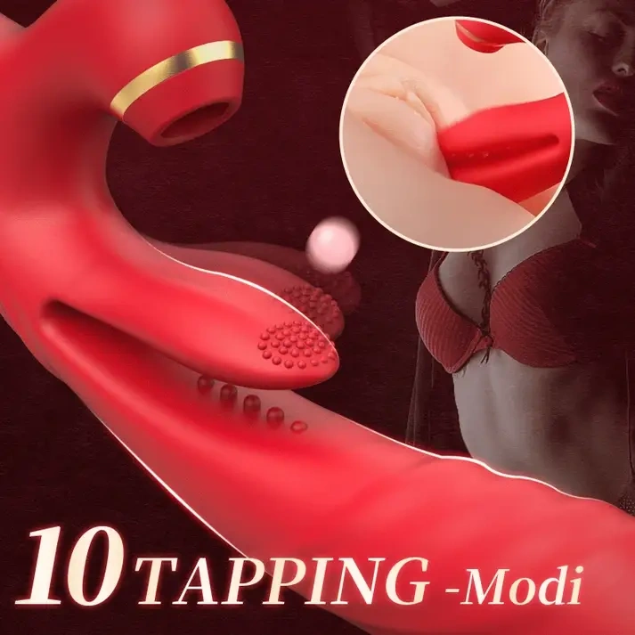 G-Punkt-Vibrator | 3 Schubmodi, 7 Saugstufen, 10 Klopfmuster mit Vibration