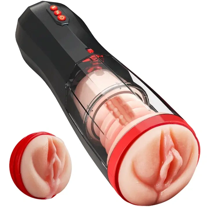 4-in-1 Cup-Masturbator | Saugen, Vibrieren, Stoßen & realistische Vokalisierung