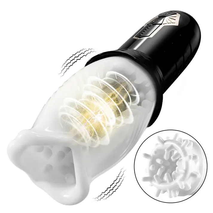 TORNADO 2-in-1 Oralsex-Cup-Masturbator | 10 Vibrationsmodi, 5 Rotationsstufen