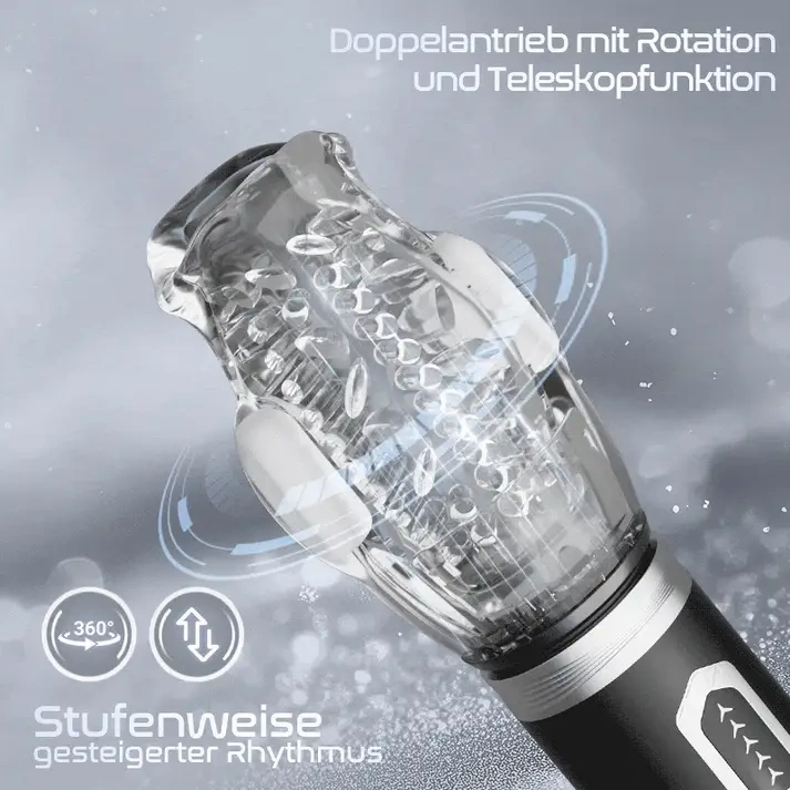 Amber Automatischer Blowjob-Masturbator | 7 Vibrationsmodi, 5 rotierende Stoßbewegungen