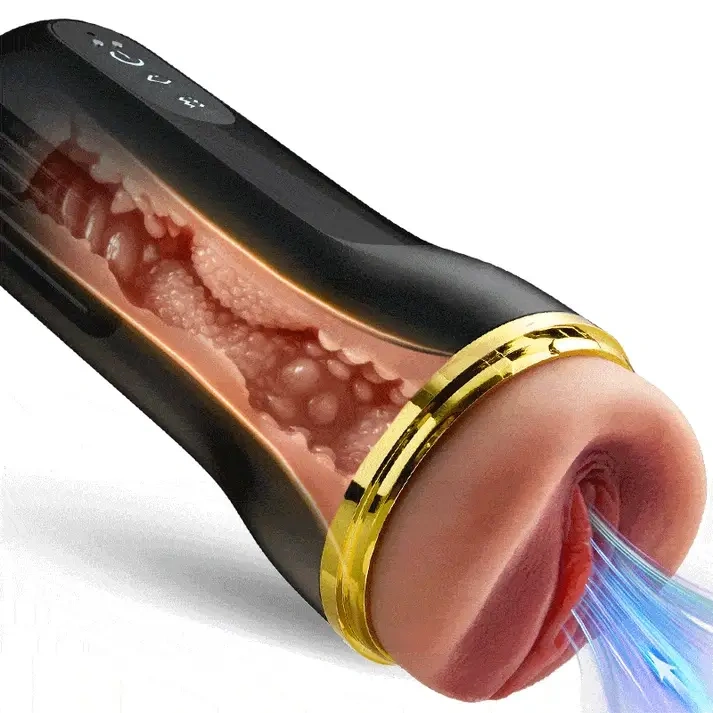 Captain Männliche Masturbation Cups | 5 Sucking 10 Vibrating Simulated Vagina Eingang