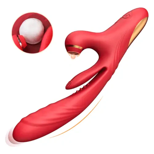 G-Punkt-Vibrator | 3 Schubmodi, 7 Saugstufen, 10 Klopfmuster mit Vibration