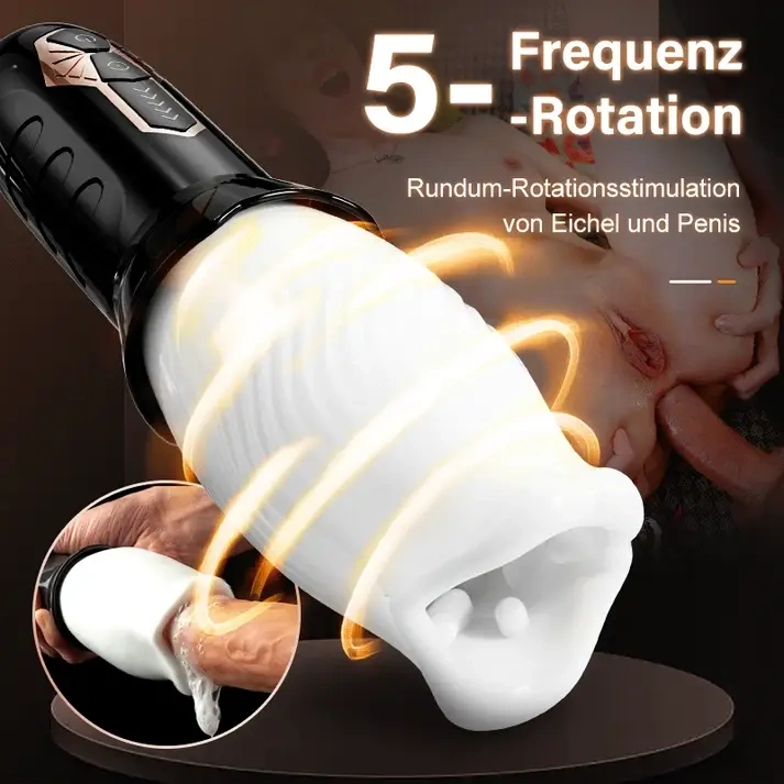 TORNADO 2-in-1 Oralsex-Cup-Masturbator | 10 Vibrationsmodi, 5 Rotationsstufen