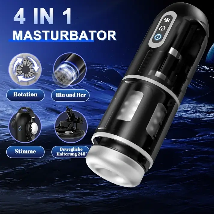 Chainsaw Pioneer 4-in-1 Masturbations-Cup | Teleskopische Saug- und Vibrationsstimulation