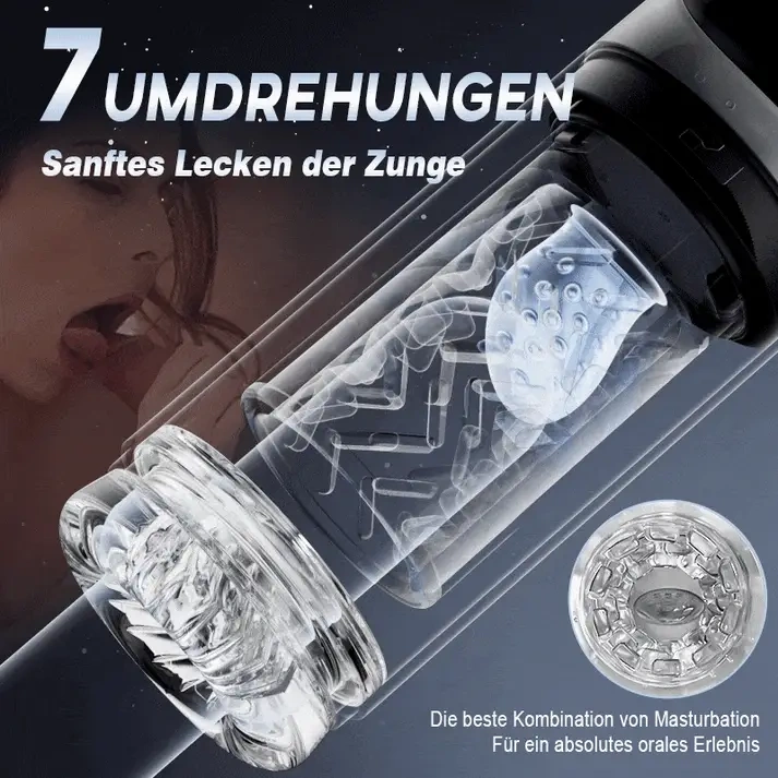 Vortex Automatischer Masturbator | 7 Saugstufen, Dual-Temperatur-SPA, 7 rotierende 360°-Massagebewegungen