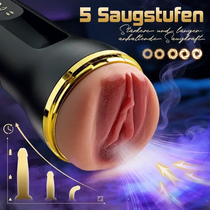 Captain Männliche Masturbation Cups | 5 Sucking 10 Vibrating Simulated Vagina Eingang
