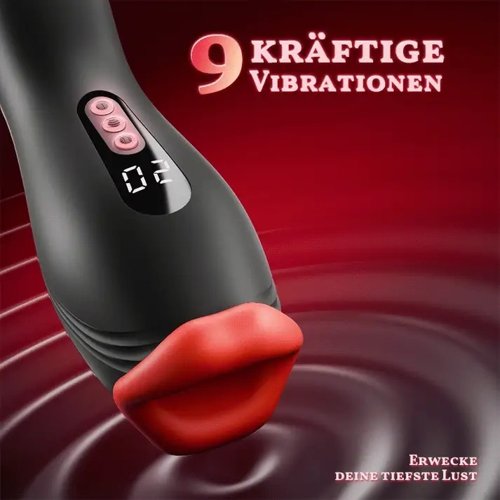 Enchantment Automatischer Männer-Masturbator | 9 Vibrationsmodi, 4 Saugstufen mit klammernder Oralstimulation