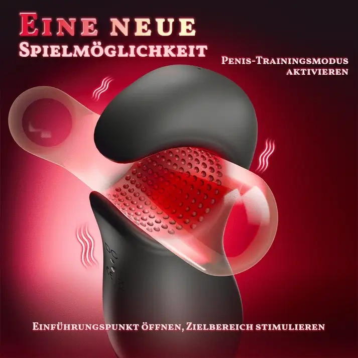 Enchantment Automatischer Männer-Masturbator | 9 Vibrationsmodi, 4 Saugstufen mit klammernder Oralstimulation