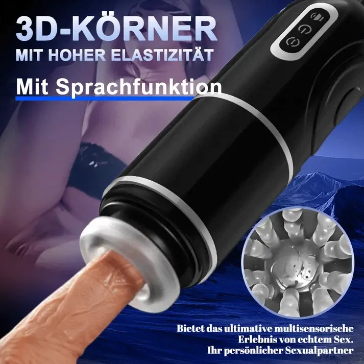 Chainsaw Pioneer 4-in-1 Masturbations-Cup | Teleskopische Saug- und Vibrationsstimulation