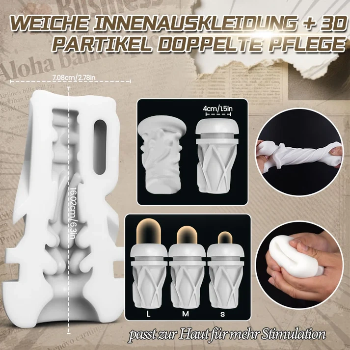 Masturbator mit Saug- und Vibrationsfunktion | 10 Saugmodi, 10 Vibrationsstufen, One-Touch-Burst