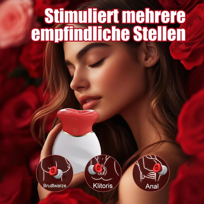 Mund- & Zungenstimulator 4-in-1 | Lecken, sanftes Beißen, Saugen und Vibration für intensive Klitorisstimulation