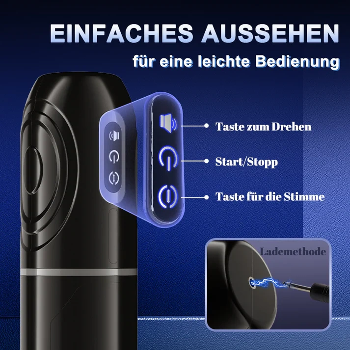 Chainsaw Pioneer 4-in-1 Masturbations-Cup | Teleskopische Saug- und Vibrationsstimulation