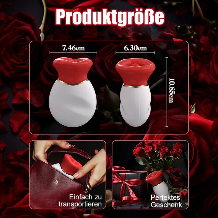 Mund- & Zungenstimulator 4-in-1 | Lecken, sanftes Beißen, Saugen und Vibration für intensive Klitorisstimulation