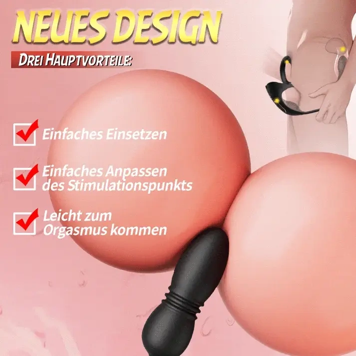 Prostata-Massager mit Stoß- & Vibrationsfunktion | 9 Thrust-Modi, Dual-Penisringe & Hodenstimulation