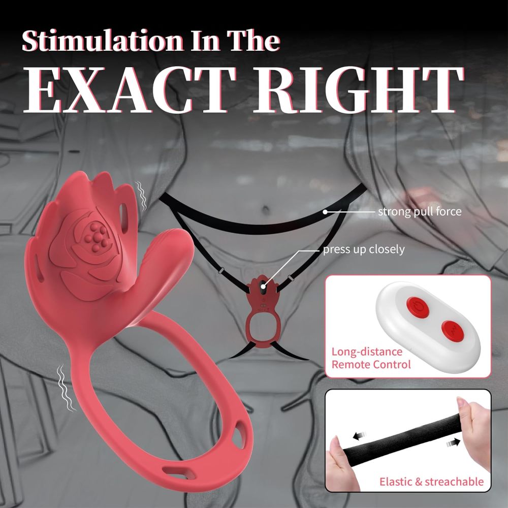 Wearable Panty-Vibrator für Paare | 2-in-1 Klitorisstimulator & vibrierender Penisring mit App- und Fernbedienung
