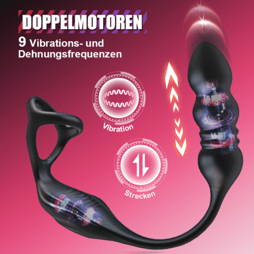 Wearables Prostata-Massagegerät mit Cockring | 9 Vibrations- und Pulsationsmodi