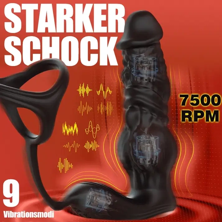 6-in-1 Prostatamassagegerät | Schnelle Stoßfunktion mit Fernbedienung & App-Steuerung