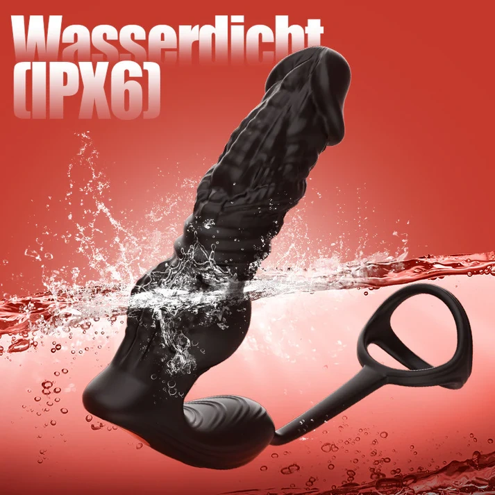 6-in-1 Prostatamassagegerät | Schnelle Stoßfunktion mit Fernbedienung & App-Steuerung