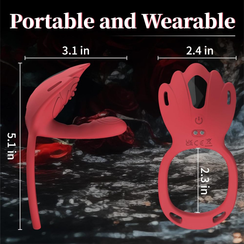 Wearable Panty-Vibrator für Paare | 2-in-1 Klitorisstimulator & vibrierender Penisring mit App- und Fernbedienung