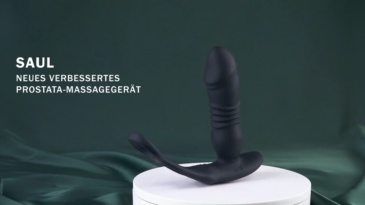 SAUL 3 Teleskop-Prostatavibrator mit Doppel-Penisring | 12 Vibrationsmodi für intensivere Stimulation