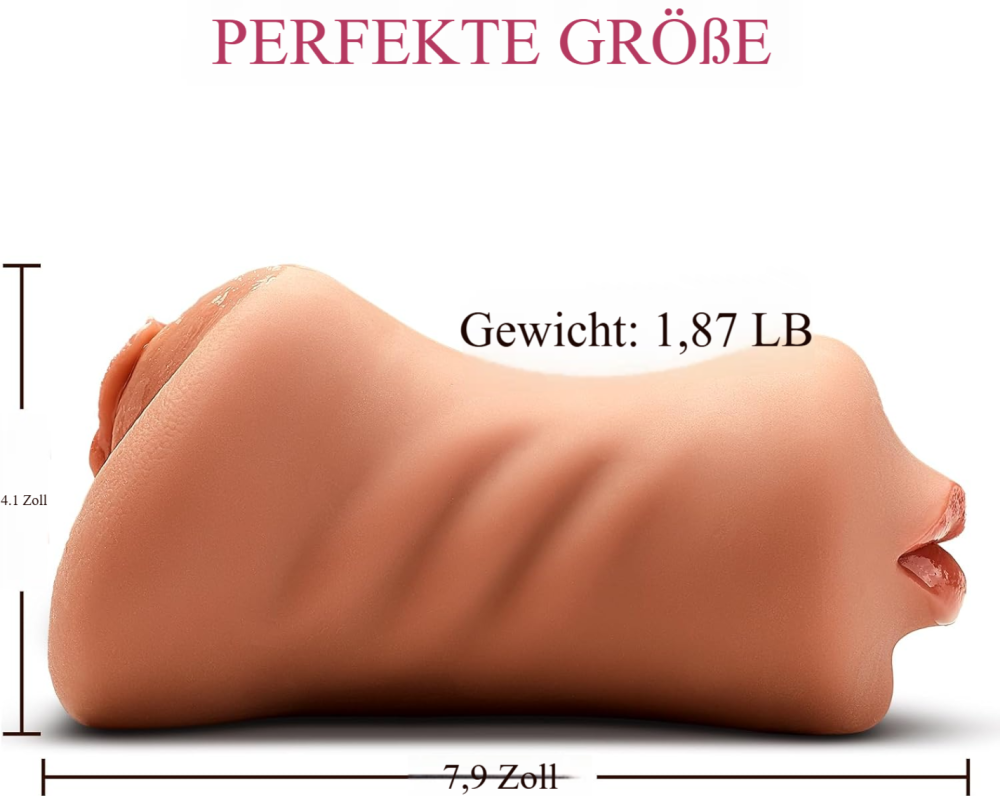 3-in-1 Masturbator für Männer | Realistischer 3D-Tunnel mit Oral-, Anal- & Vaginal-Feeling
