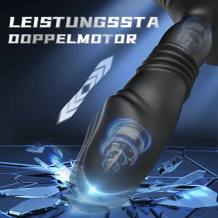 SAUL 3 Teleskop-Prostatavibrator mit Doppel-Penisring | 12 Vibrationsmodi für intensivere Stimulation
