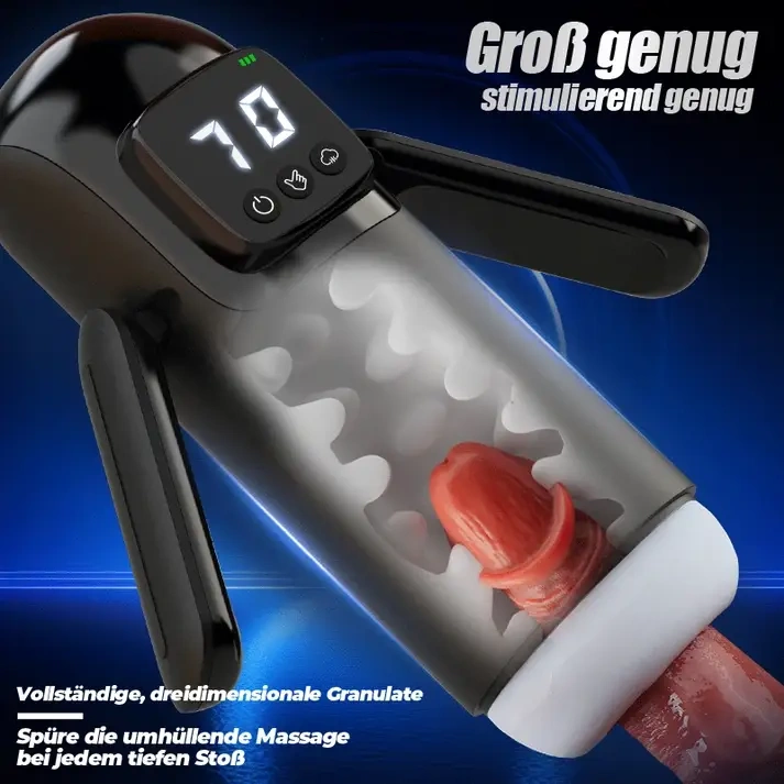 Phantom Männer-Masturbator | 7 Saugungen, 7 Vibrationen & grob strukturierter Innenkanal