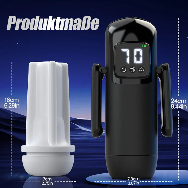Phantom Männer-Masturbator | 7 Saugungen, 7 Vibrationen & grob strukturierter Innenkanal