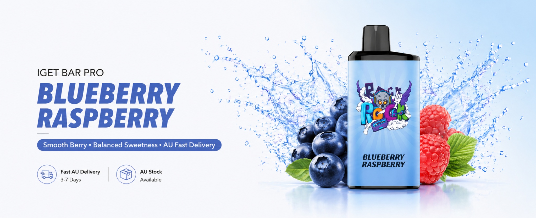 Blueberry Raspberry Vape Australia IGET Bar Pro smooth berry disposable vape