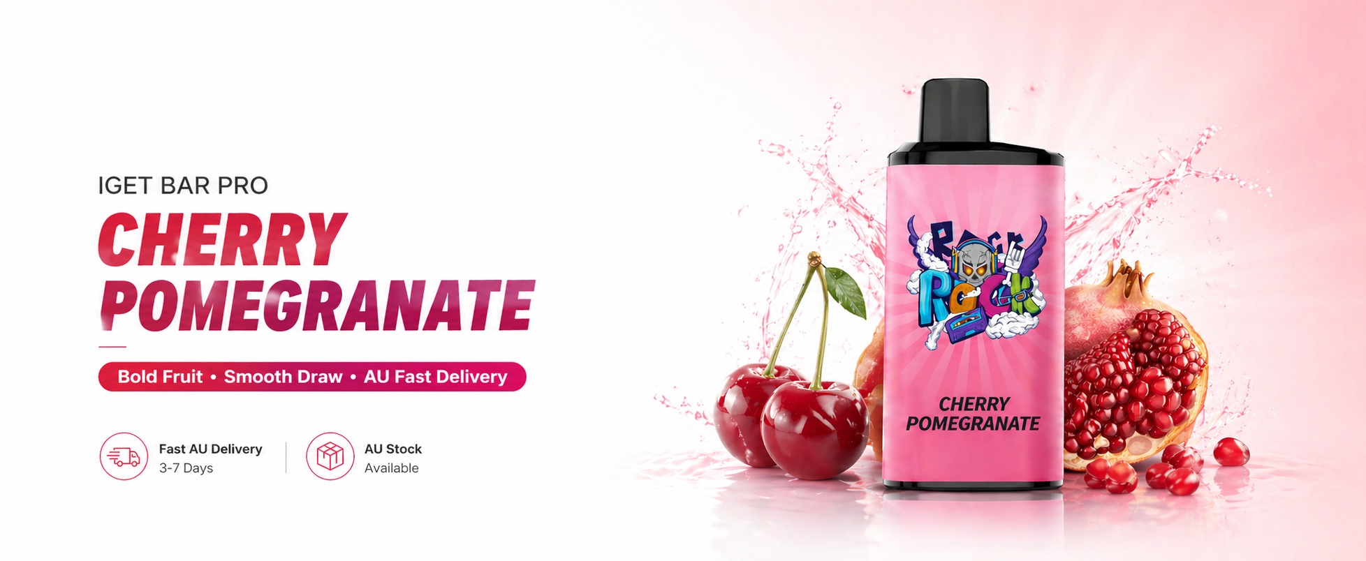 Cherry Pomegranate IGET Bar Pro 10000 Puffs vape Australia