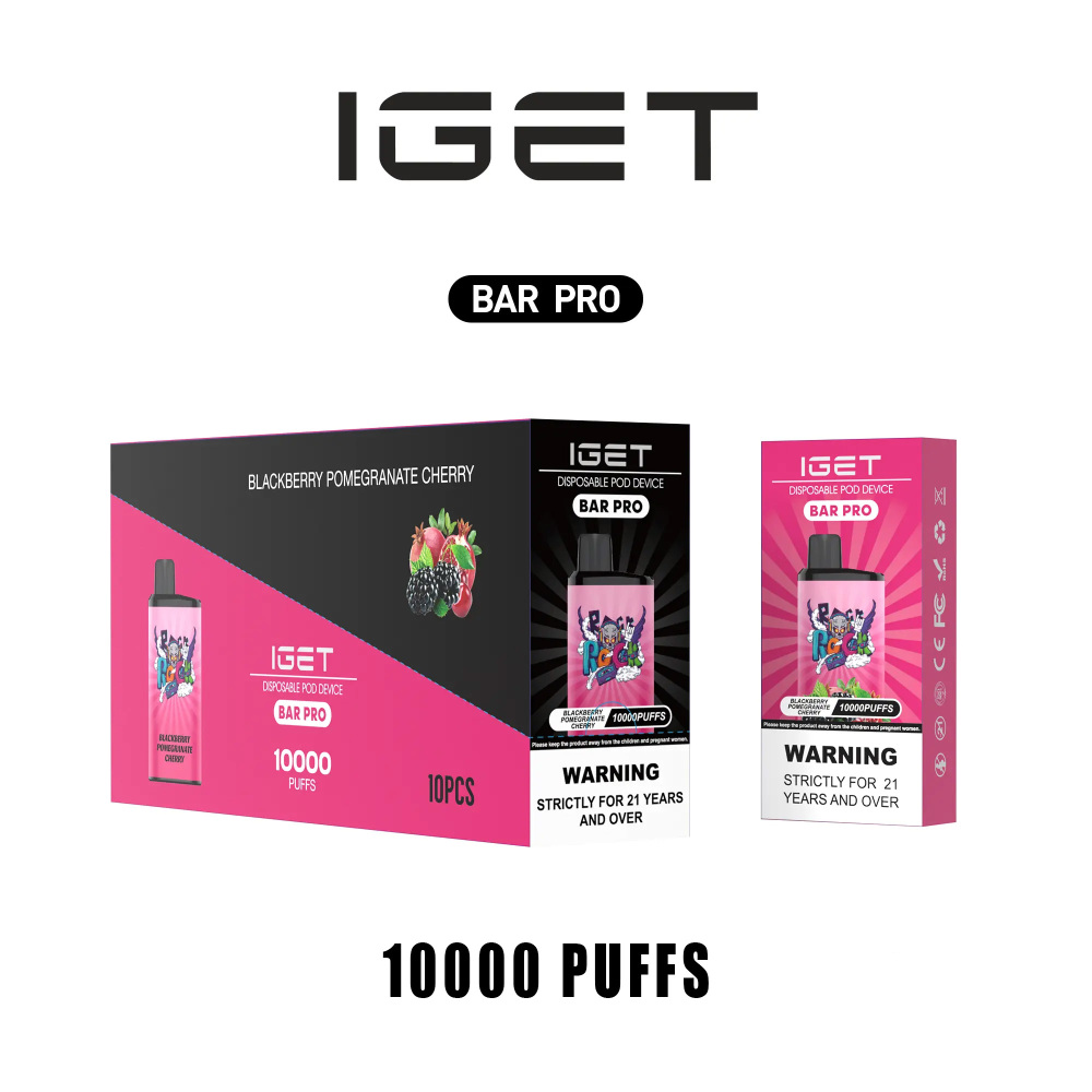 IGET Bar Pro 10000 Puffs Cherry Pomegranate vape Australia packaging