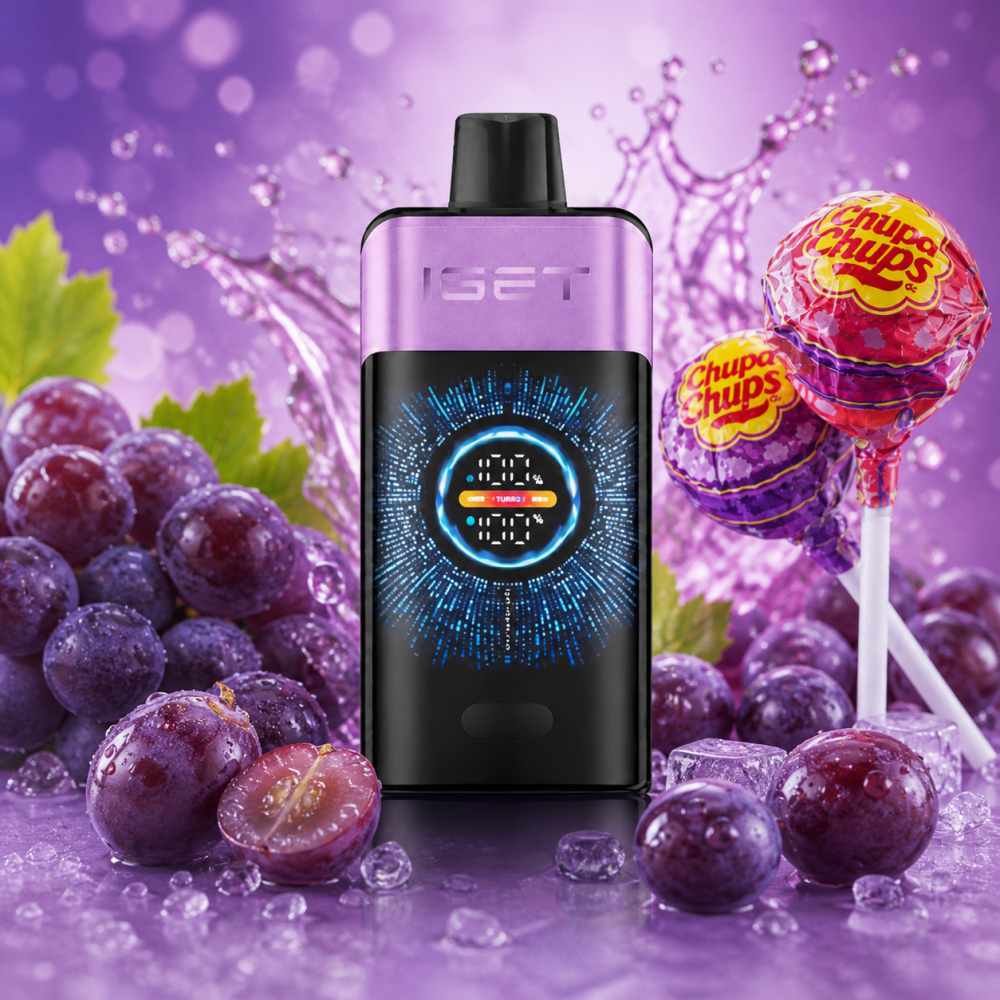 Chupa Chups Grape IGET ONE 12000 Puffs vape Australia