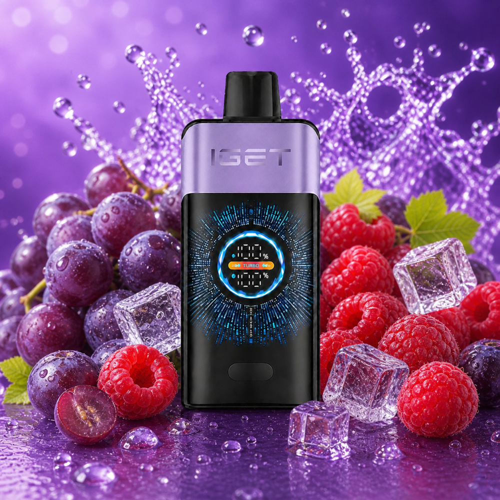 Raspberry Grape Ice IGET ONE 12000 Puffs vape Australia