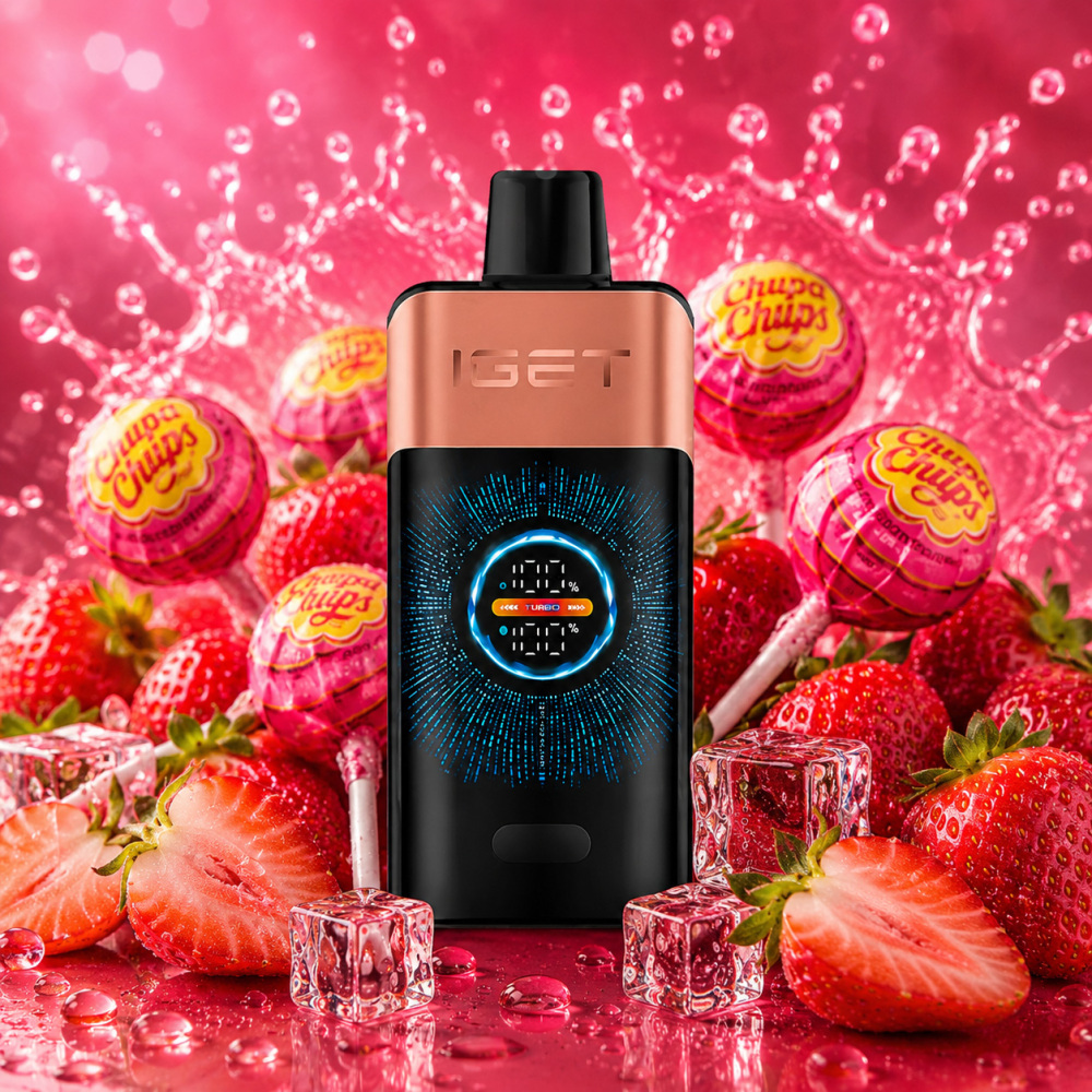 Chupa Chups Strawberry IGET ONE 12000 Puffs vape Australia