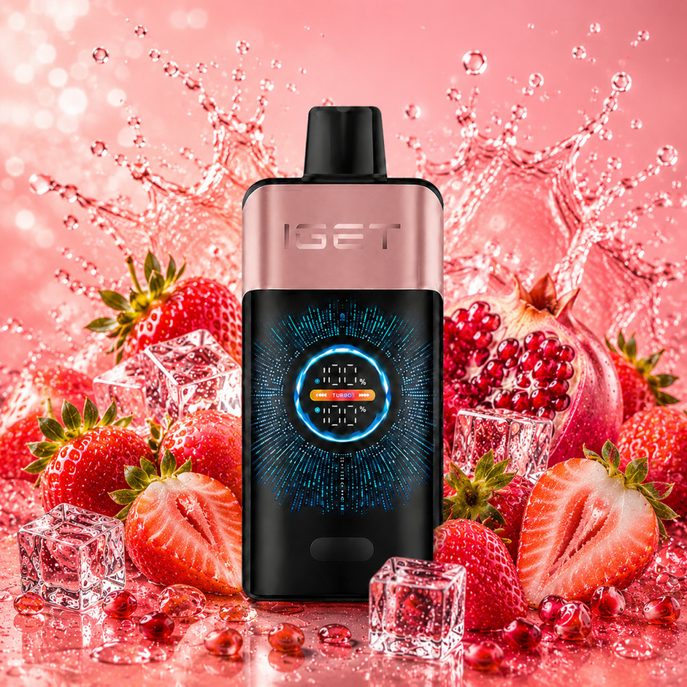 Strawberry Pomegranate Ice IGET ONE 12000 Puffs vape Australia